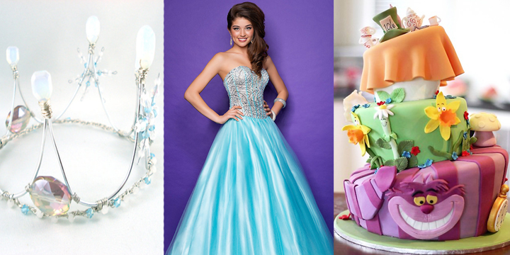 alice in wonderland quinceanera dress
